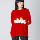 バナバニーShopのうさぎまみれ🐰🍷 Big Long Sleeve T-Shirt