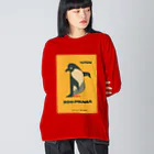 YS VINTAGE WORKSのチェコ・プラハ動物園　ペンギン　 ビッグシルエットロングスリーブTシャツ