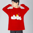 バナバニーShopのうさぎまみれ🐰🍷 Big Long Sleeve T-Shirt