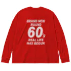 キッズモード某のROUND60 / 還暦＆アラ還を軽やかにすごすロゴ(濃色用) Big Long Sleeve T-Shirt