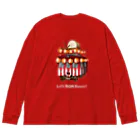 Train Kids! SOUVENIR SHOPの盆踊り電車 / 文字色 : 白 ver. Big Long Sleeve T-Shirt