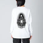 SAUNA ZOMBIESのSAUNA ZOMBIES- Praying Skeleton LONG SLEEVE T- Big Long Sleeve T-Shirt