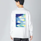 sketchbook shopの青の淵（バックプリント） Big Long Sleeve T-Shirt