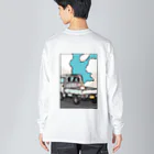 とやまソフトセンターの柴と軽トラ（前後レトロポップ①）by kayaman Big Long Sleeve T-Shirt