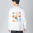 US-towingのＣＡＭＰグッズ総柄 Big Long Sleeve T-Shirt