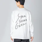 SUPER TEGAKI CHILLING SHOPのSUPER SHISHA GEEK ロンT WT ビッグシルエットロングスリーブTシャツ