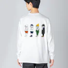 HAZZKIとお友達のいろいろのおにくBOYS ビッグシルエットロングスリーブTシャツ