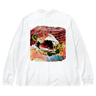 Laugh Rain Laboの夢路 White ver. Big Long Sleeve T-Shirt