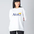 猫ねむりzzz..のNekologo ビッグシルエットロングスリーブTシャツ