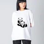 chippokeの双子パンダ Big Long Sleeve T-Shirt