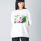 ここれあの秋の薔薇と蝶 Big Long Sleeve T-Shirt