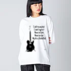 Màau Music.貓音樂 マウミュージックネコショップの政元裕羽ギターBS長袖T 選べるカラー 루즈핏 롱 슬리브 티셔츠