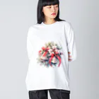 Stellaの水彩画タッチの幸せな音色を奏でるクリスマスベル Big Long Sleeve T-Shirt