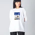 みにゃ次郎のへい！いらっしゃい ビッグシルエットロングスリーブTシャツ