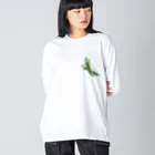 akane_art（茜音工房）のベジタブルT（オクラ） Big Long Sleeve T-Shirt