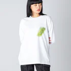 akane_art（茜音工房）のベジタブルT（アスパラガス） Big Long Sleeve T-Shirt