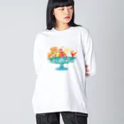 SATONOEのプリンアラモード Big Long Sleeve T-Shirt