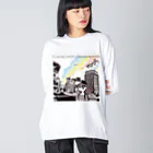 meril_goods_storeの「Aurora diurna」ジャケデザイン2 ビッグシルエットロングスリーブTシャツ