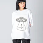 サユリアリティネオ🛸のUFOから宇宙人 ビッグシルエットロングスリーブTシャツ