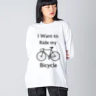 kg_shopのI Want to Ride my Bicycle Big Long Sleeve T-Shirt