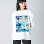 オミナエシのたゆたふ　ネガ Big Long Sleeve T-Shirt