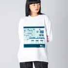 Teal Blue Coffeeの香るコーヒー ビッグシルエットロングスリーブTシャツ