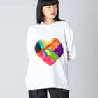 marude工房のvivid heart♥ ビッグシルエットロングスリーブTシャツ