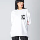 歯車インダストリー SUZURI支店のCHIRUN INDUSTRY(BLACK) Big Long Sleeve T-Shirt