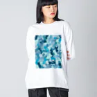 Teal Blue Coffeeのhide-and-seek Big Long Sleeve T-Shirt