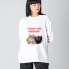 teenage storeのi love cat forever Big Long Sleeve T-Shirt
