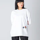 ごはんくんと仲間たちのごはんくんとトマトちゃんと味噌汁くん Big Long Sleeve T-Shirt