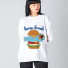 さとるくんのさとるバーガー ビッグシルエットロングスリーブTシャツ