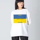 にゃぬ〜ン王国のStandWithUkraine ビッグシルエットロングスリーブTシャツ