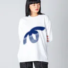 Loop GraffitiのゼンタングルLoop(ネイビー) ビッグシルエットロングスリーブTシャツ