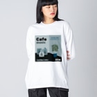 Teal Blue CoffeeのCafe music - Teal Blue Bird - Big Long Sleeve T-Shirt