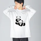 chippokeの双子パンダ Big Long Sleeve T-Shirt