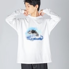 akane_art（茜音工房）のいきものイラスト（シャチ） Big Long Sleeve T-Shirt
