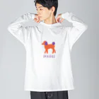 tomokomiyagamiのプードル オレンジ Big Long Sleeve T-Shirt