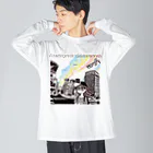 meril_goods_storeの「Aurora diurna」ジャケデザイン2 ビッグシルエットロングスリーブTシャツ