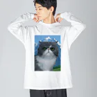 ホテルニューにしおのアルプスの猫とんぺいた Big Long Sleeve T-Shirt