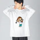 300YのMonkey golfer のもんごる君 Big Long Sleeve T-Shirt