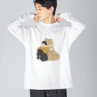 蒼井すばるのくまマフラー。 ビッグシルエットロングスリーブTシャツ