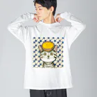 小野寺 光子 (Mitsuko Onodera)のエッグタルト猫 ビッグシルエットロングスリーブTシャツ