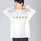 かえるグッズ -kerokerofrog-のかえるの食事（白背景用） Big Long Sleeve T-Shirt