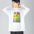 点描曼荼羅の世界のチューリップ⸜🌷︎⸝‍ Big Long Sleeve T-Shirt