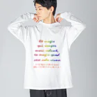 でおきしりぼ子の実験室のEt magis qui semper mori volunt, eo magis quod vere volo vivere. ビッグシルエットロングスリーブTシャツ