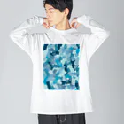 Teal Blue Coffeeのhide-and-seek Big Long Sleeve T-Shirt