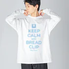 kg_shopのKEEP CALM AND BREAD CLIP [ライトブルー] ビッグシルエットロングスリーブTシャツ