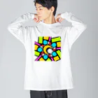 pastelia　shopのステン堂…stained  glass ビッグシルエットロングスリーブTシャツ