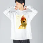 アヒル屋のぽけ〜っと金魚くん ビッグシルエットロングスリーブTシャツ